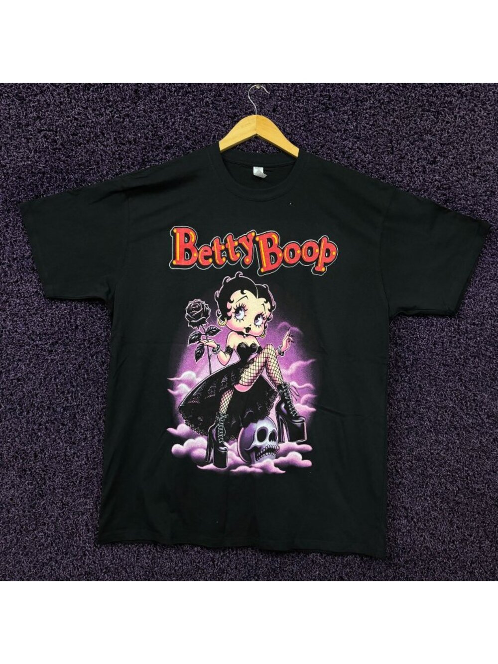 Betty Boop The Naughty Gothic Pin-Up Girl Cartoon T-Shirt XL